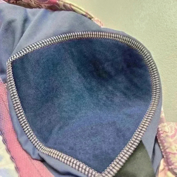 Lands' End Women's One Piece Pink Paisley Swimsuit 50s Style Size 12 - Picture 6 of 10